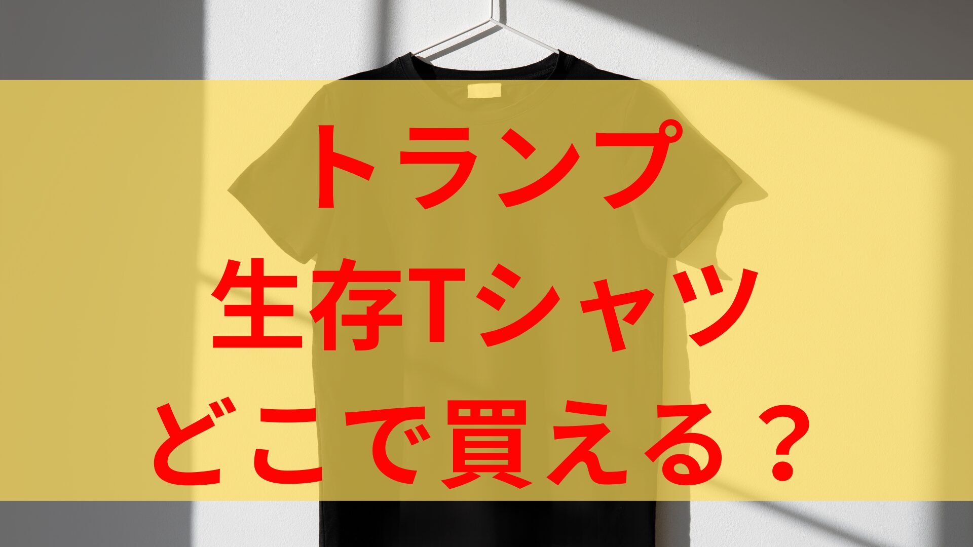 トランプ生存Tシャツの値段はいくら？通販や販売店などどこで買える？