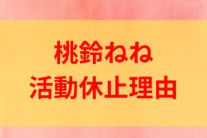 桃鈴ねね　活動休止　理由　原因　トラブル　何　ハッキング　持病　悪化　うつ病　