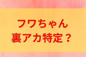 フワちゃん　裏アカ　特定　やす子　ネルソンズ青山